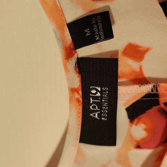 Apt 9 floral spaghetti strap top with adjustable straps. Fits flowy. Worn once - Picture 3 of 6